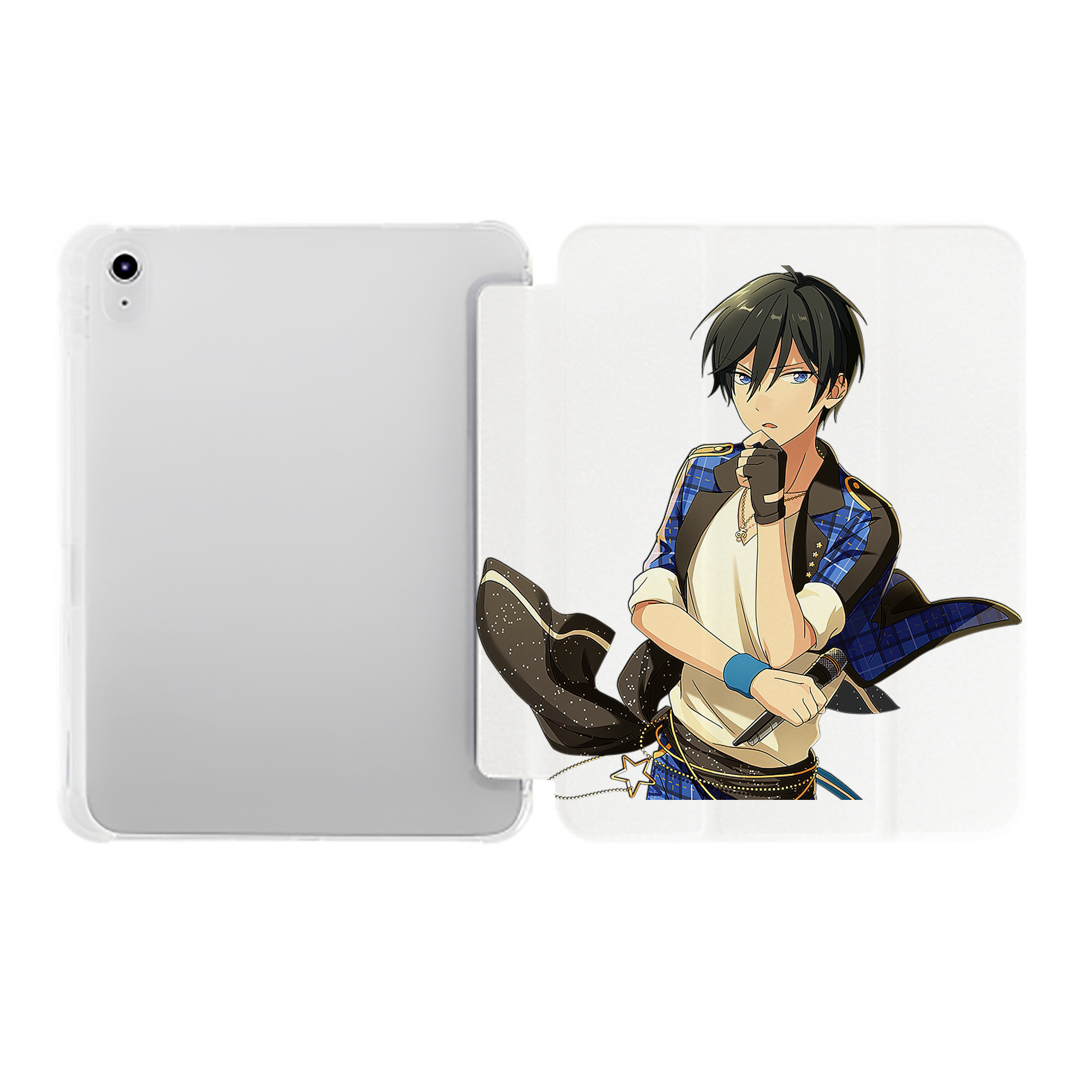 （画像用） あんさんぶるスターズ! Ensemble Stars IPad ケース ペン収納付き 三つ折りスタンド PUレザー×シリコン 対応機種9.5/10.5/10.9インチ